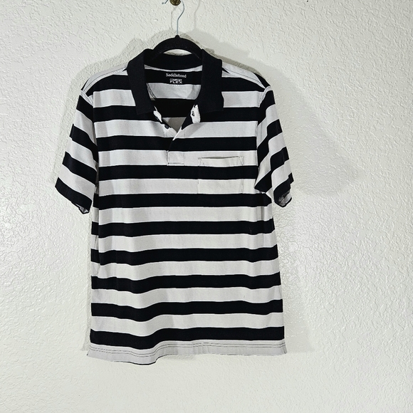 Saddlebred Rugby Style Striped Men's Polo - Picture 5 of 10